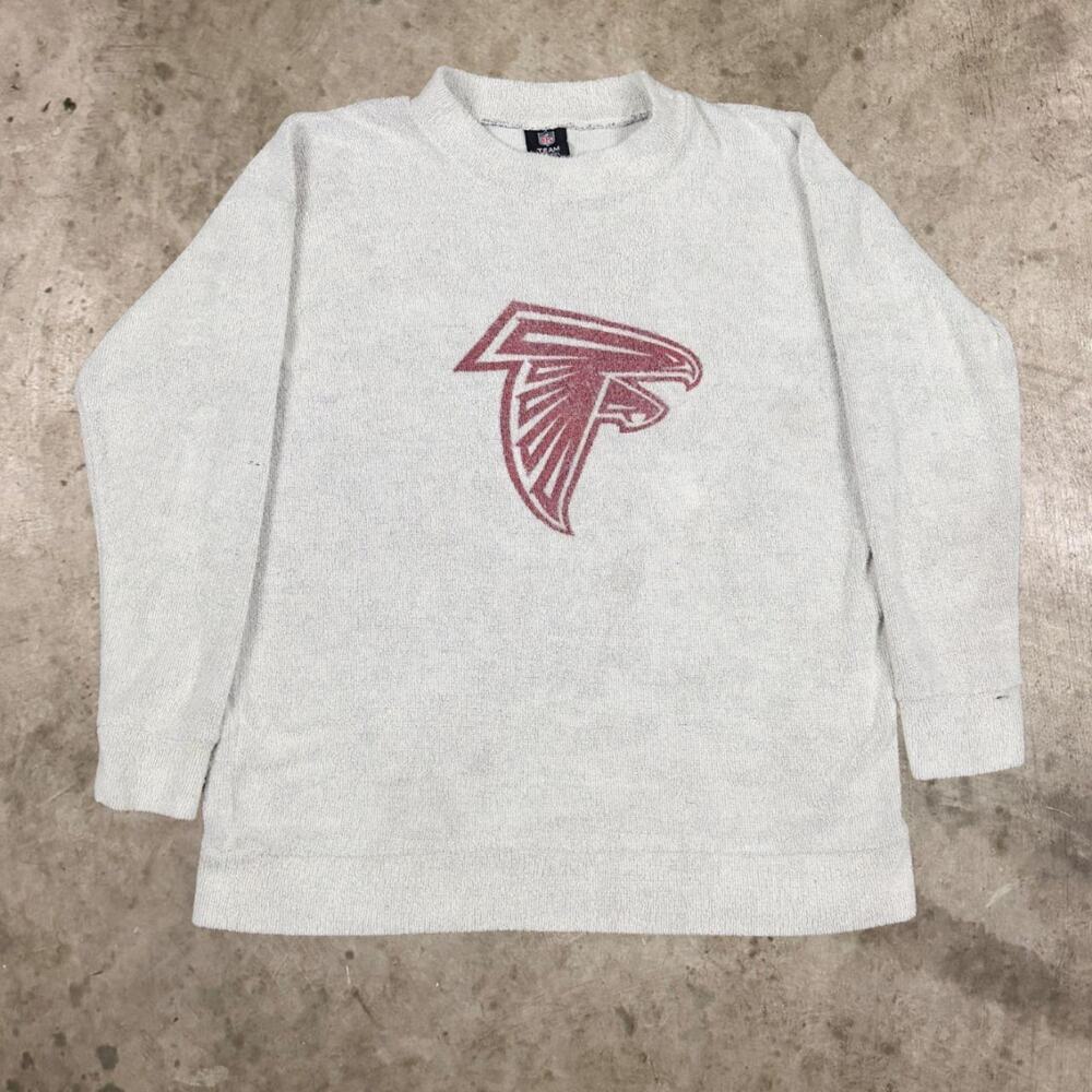 Atlanta Falcons Sweater Heavyweight Knit Top NFL Team Apparel White Mens Size L